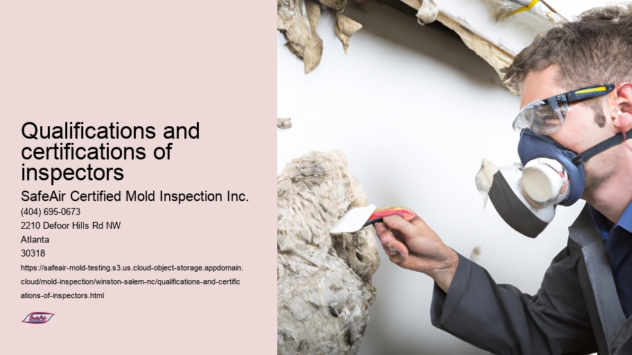 Qualifications and certifications of inspectors